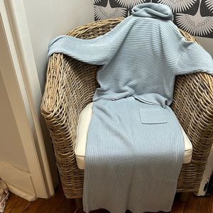 Pale blue midi sweater skirt set